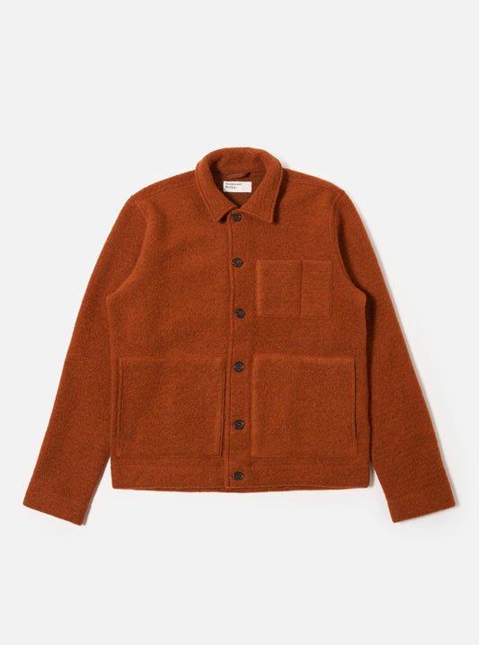 Universal Works Wool Fleece Uniform Jacket Rust
