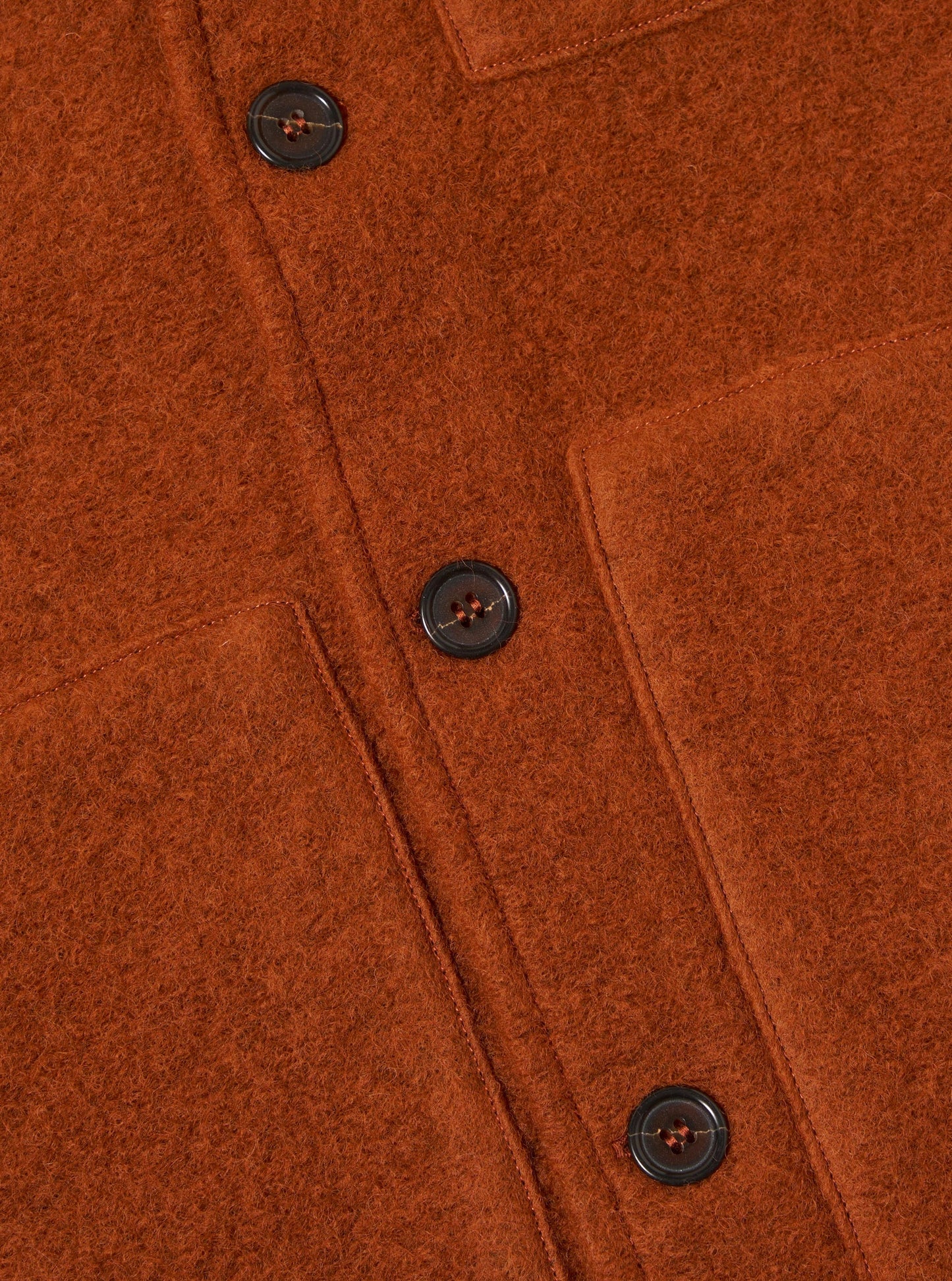 Universal Works Wool Fleece Uniform Jacket Rust
