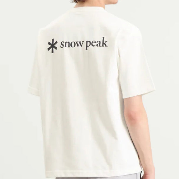 Snow Peak New Standard Back Printed Logo T-Shirt Off-White