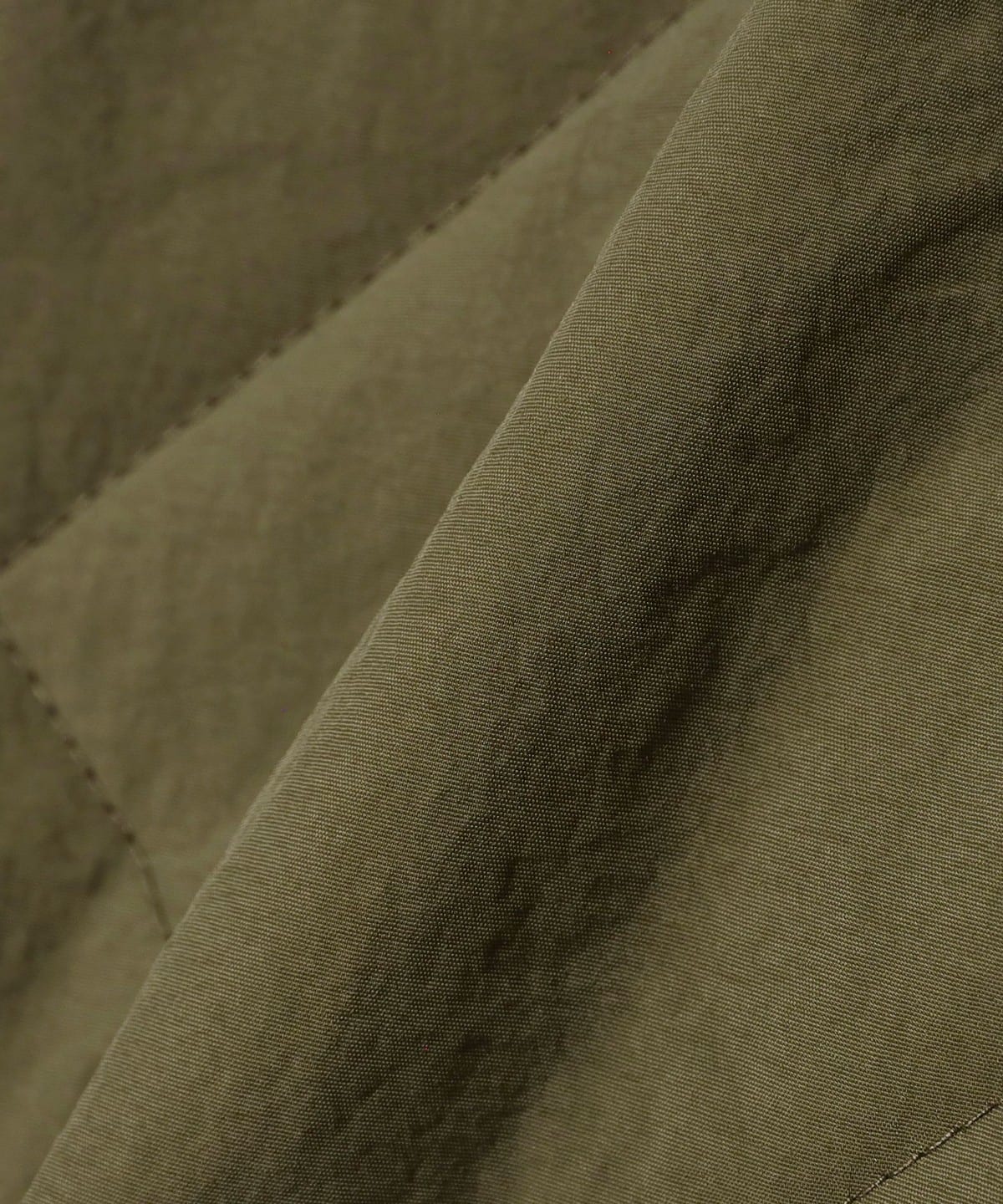 BEAMS Quilted Zip Blouson - Olive