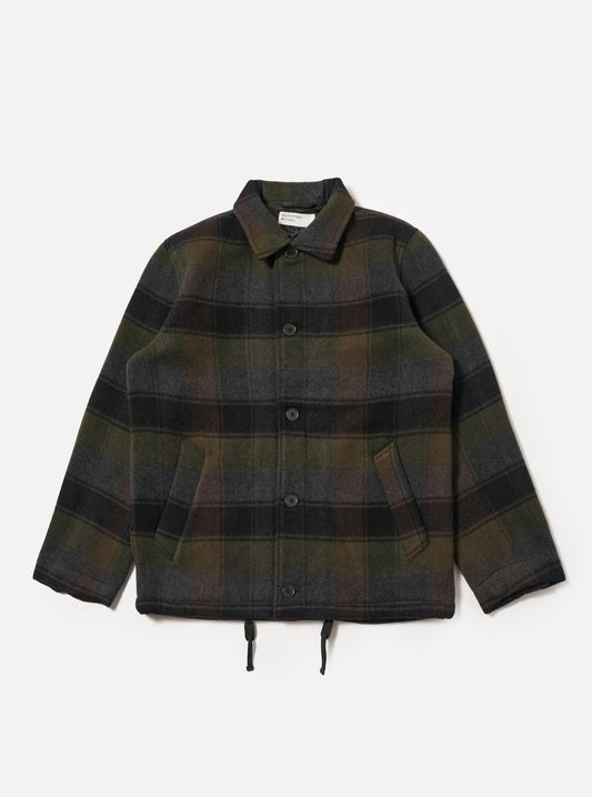 Universal Works Berlin Wool Check Wayfarer Jacket Black/Brown