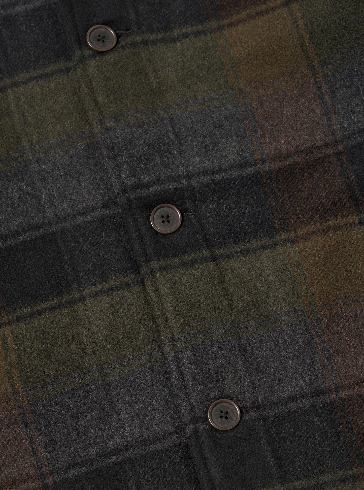 Universal Works Berlin Wool Check Wayfarer Jacket Black/Brown