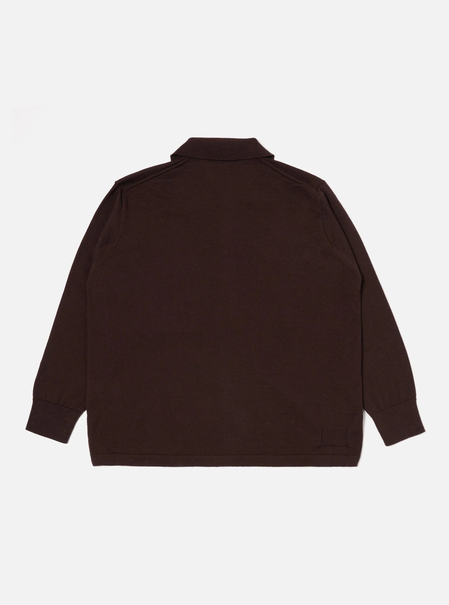 Universal Works Merino L/S Pullover Knit Shirt Brown