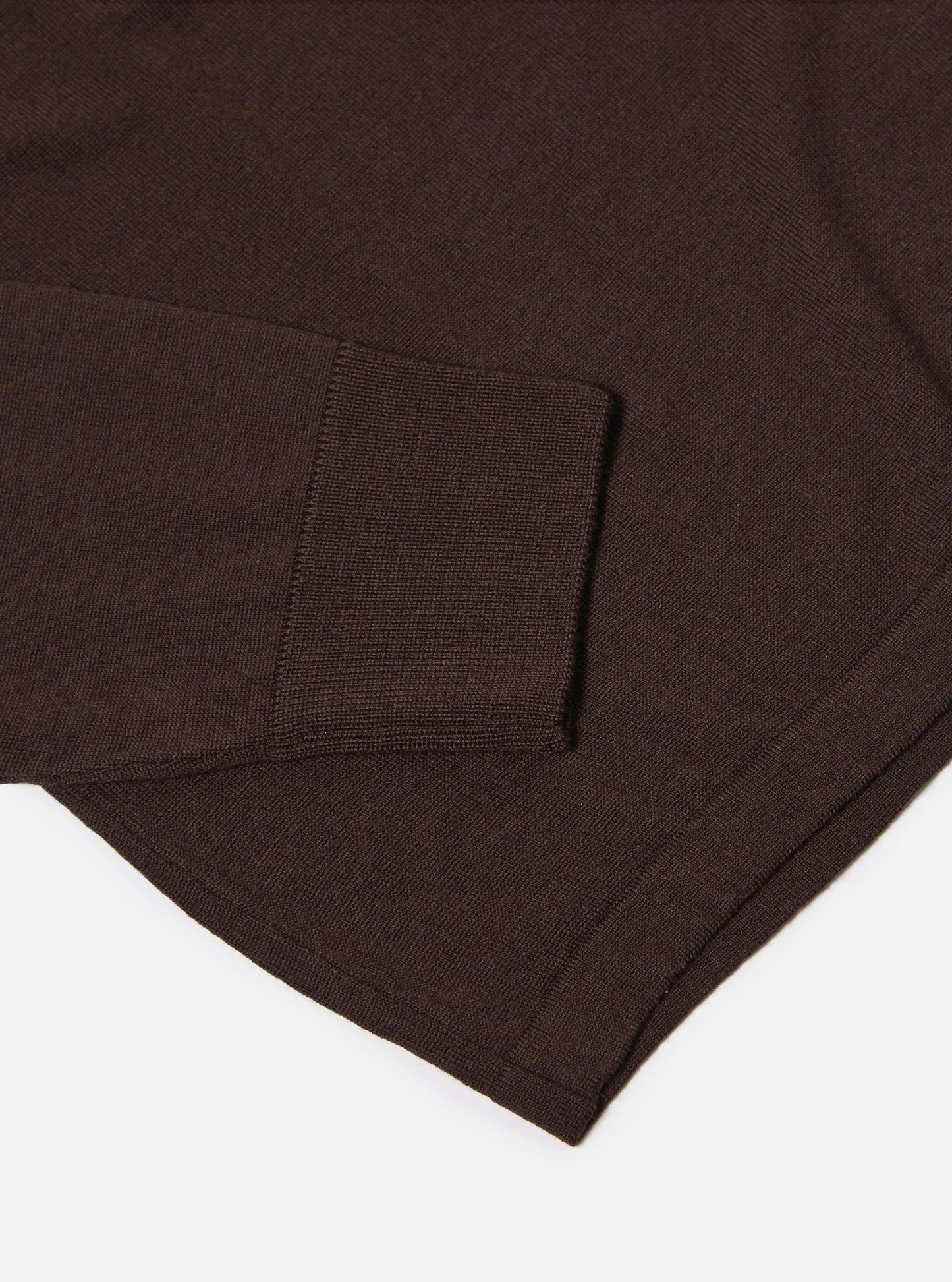 Universal Works Merino L/S Pullover Knit Shirt Brown