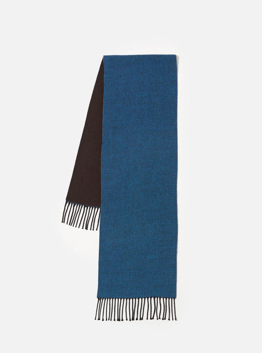 Universal Works Double Sided Scarf Light Blue/Brown