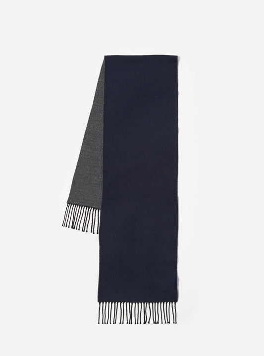 Universal Works Double Sided Scarf Navy/Mid Grey