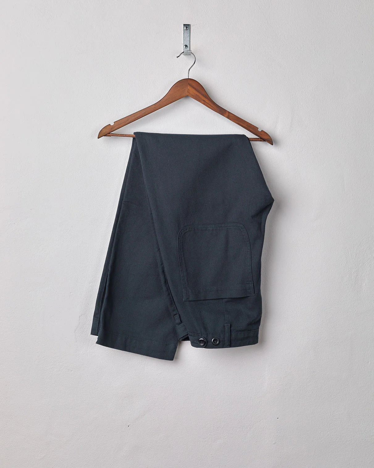 Uskees #5013 drill straight-leg pants with layered pockets - blueberry