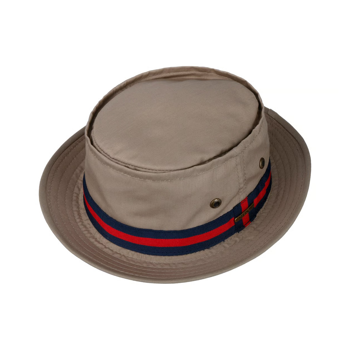 Stetson Classic Band Pork Pie Cloth Hat - Beige