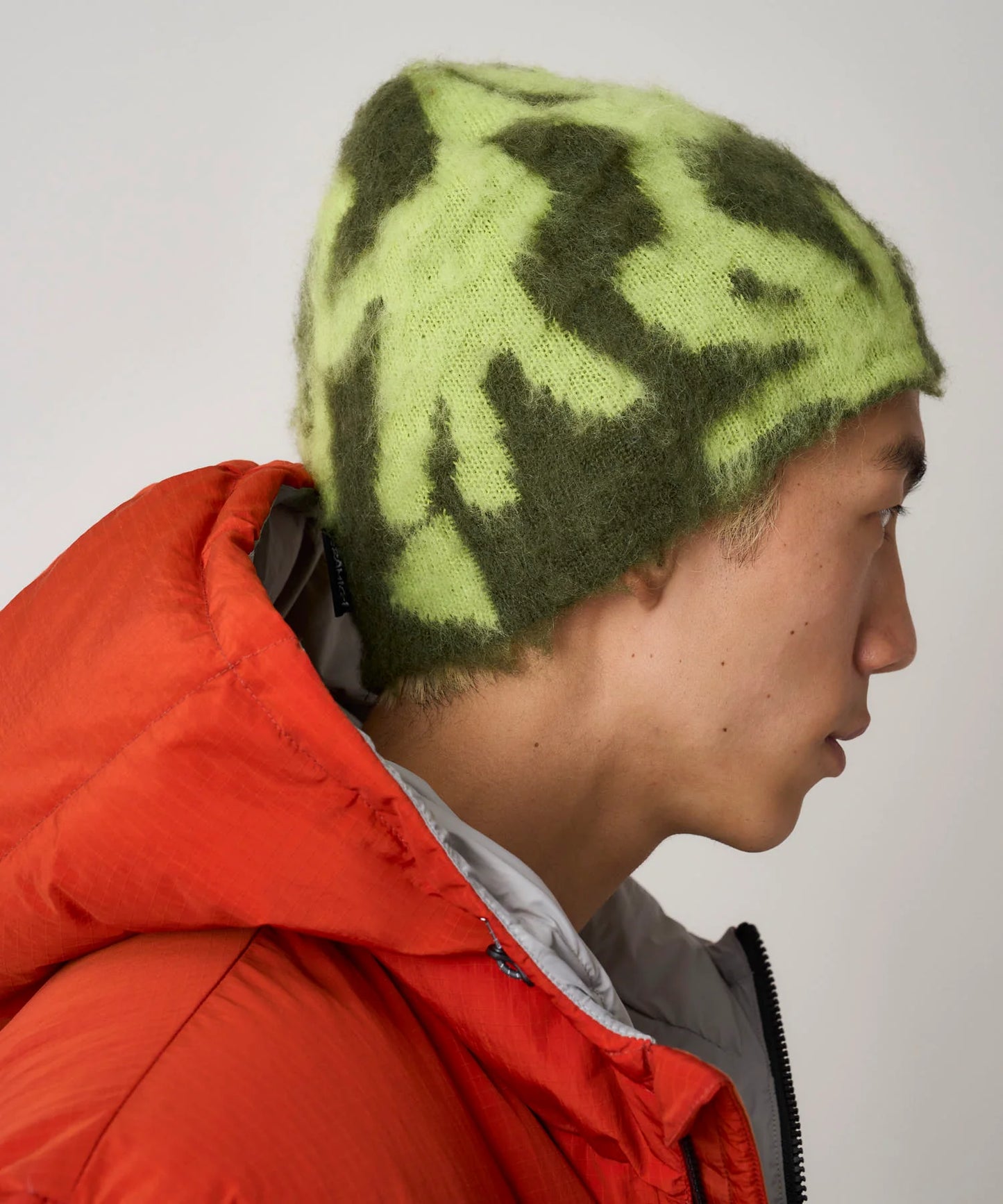 Gramicci Mohair Burly Runningman Beanie Chartreuse