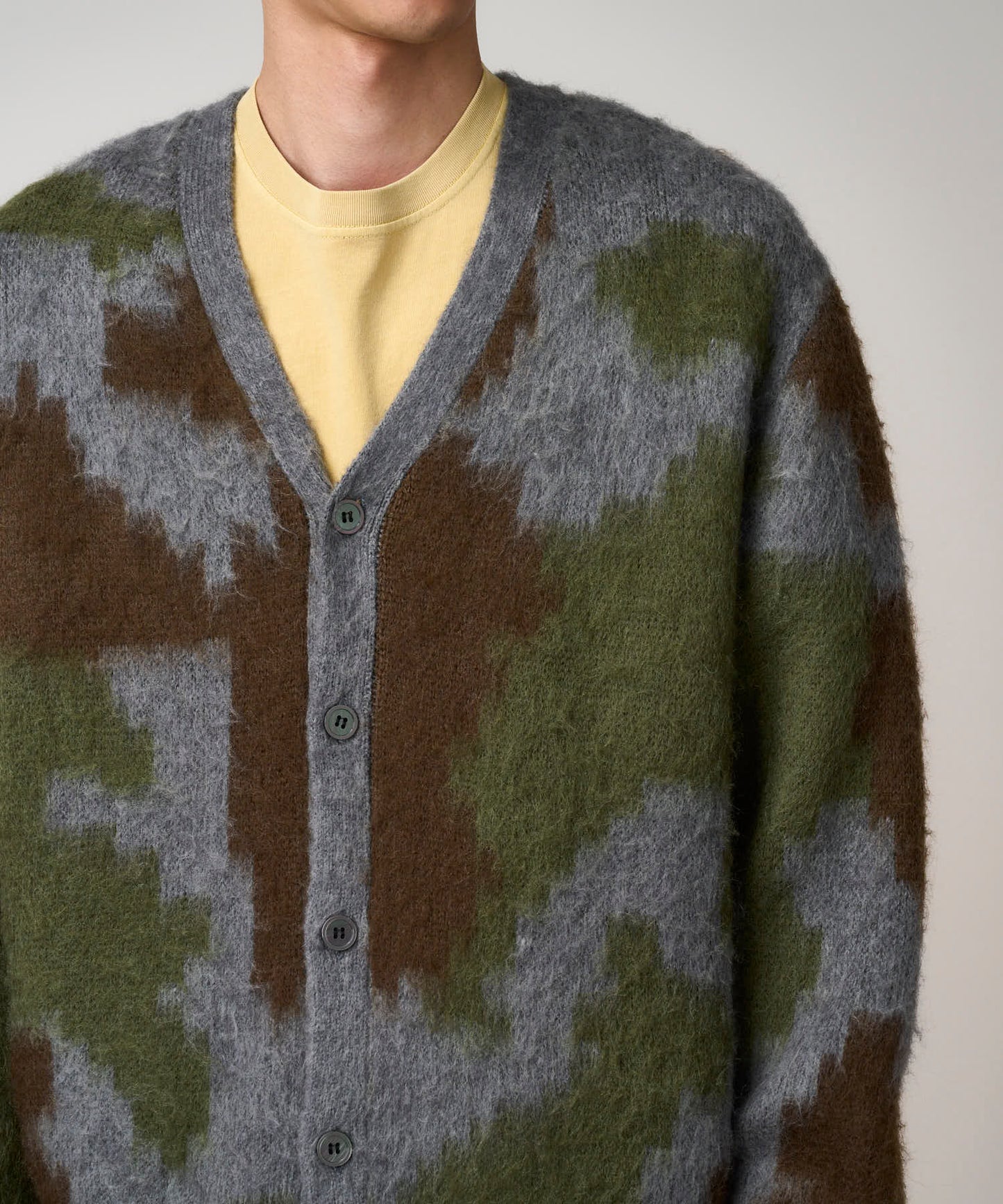 Gramicci Mohair Cardigan Jungle Digi Camo
