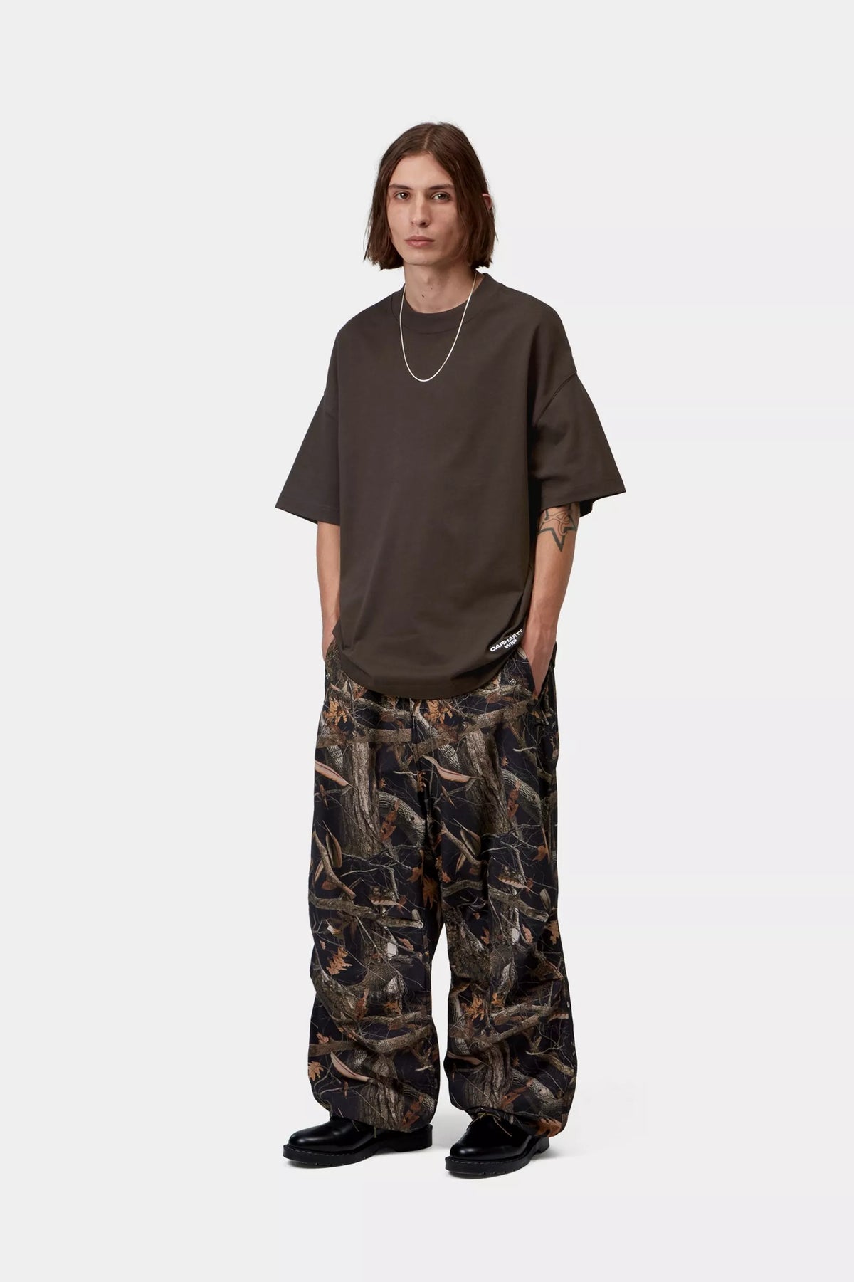 Carhartt WIP S/S Chapter Script T-Shirt Organic - Tobacco / White