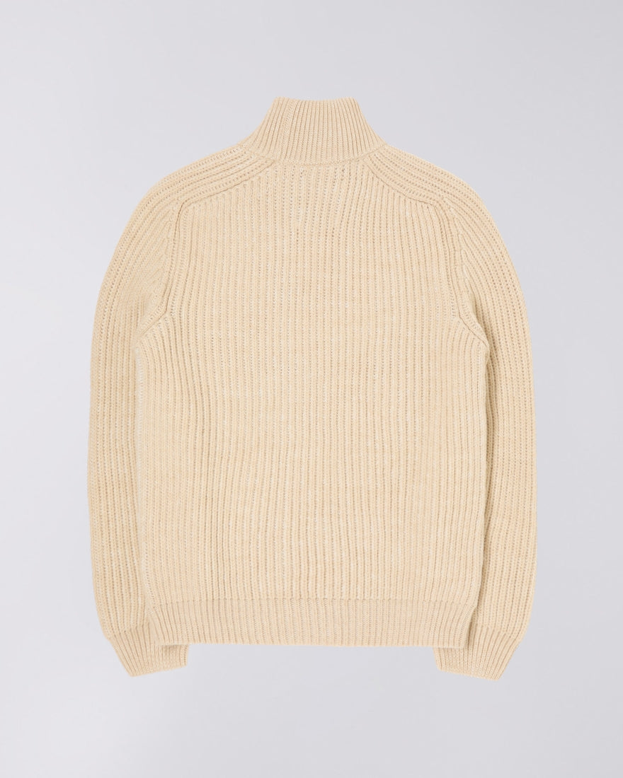 Edwin Roni High Collar Sweater Beige