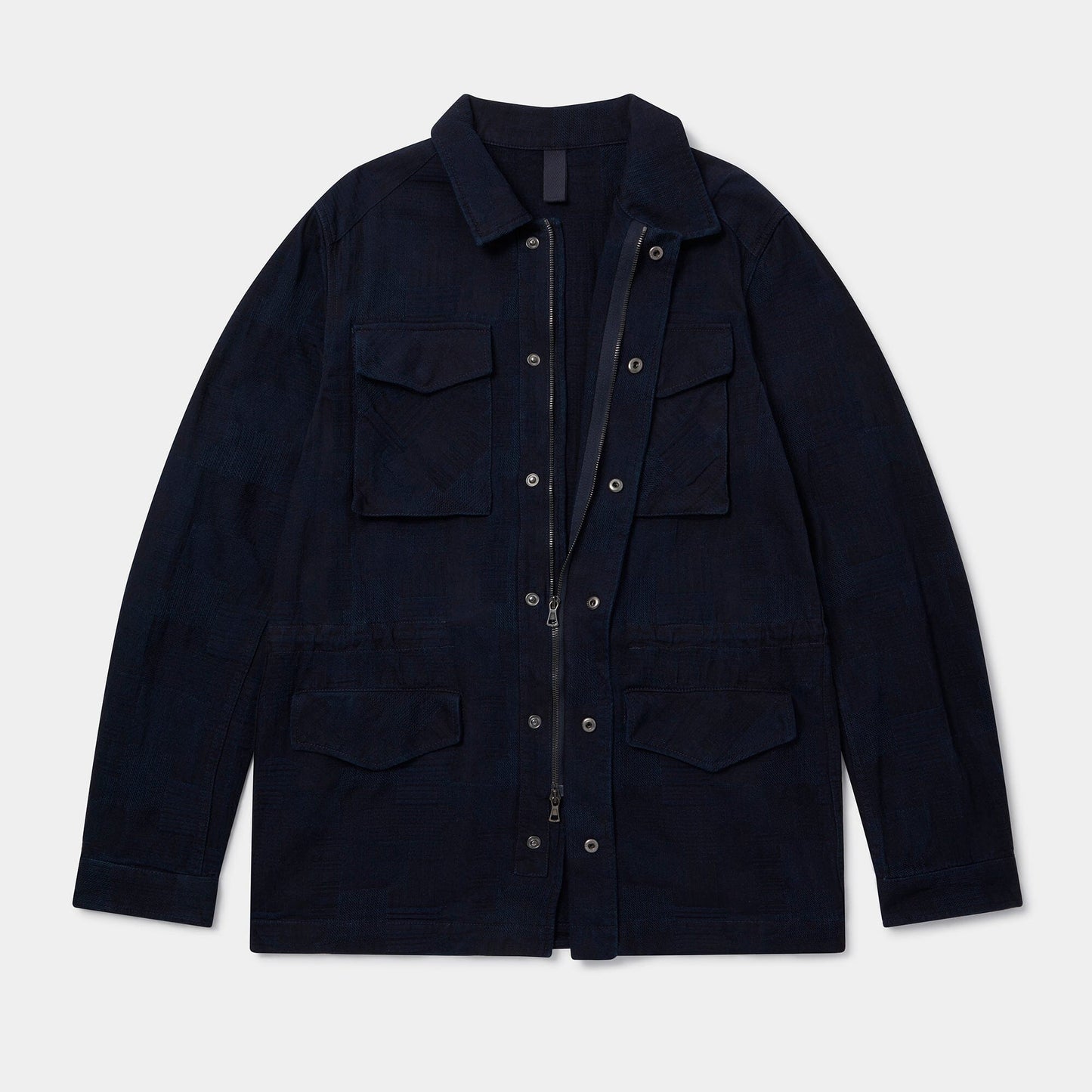 Hawksmill Japanese Jacquard Field Jacket Indigo