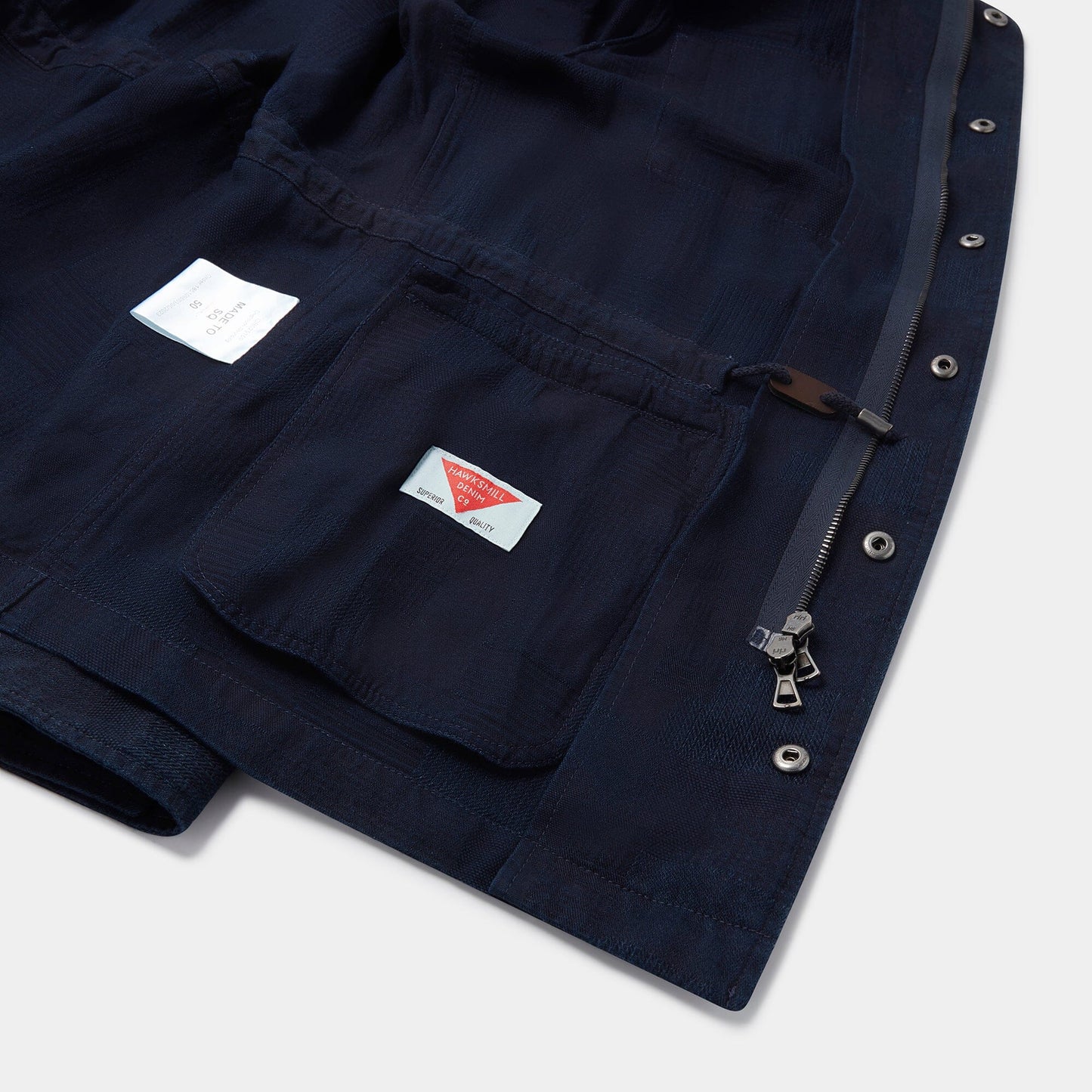 Hawksmill Japanese Jacquard Field Jacket Indigo