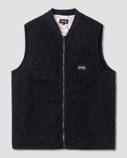 Stan Ray Pork Chop Vest Washed Black Duck