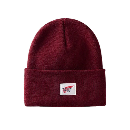 Red Wing Logo Beanie Hat Army Burgundy