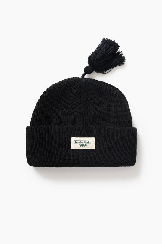 Service Works Tassel Beanie Black
