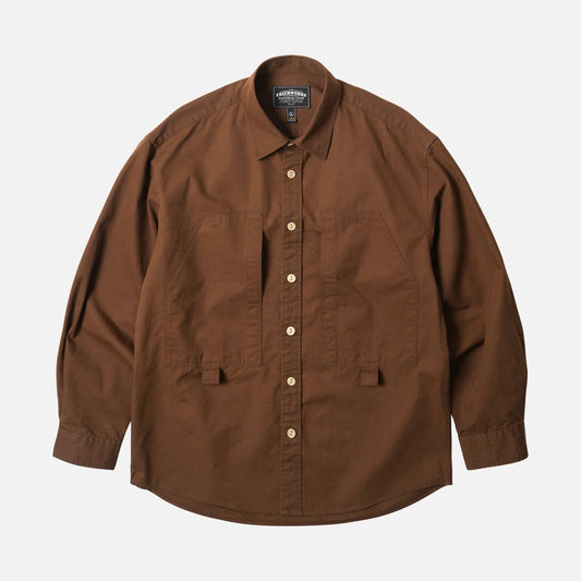 FrizmWorks Pocket Loop Work Shirt Brown
