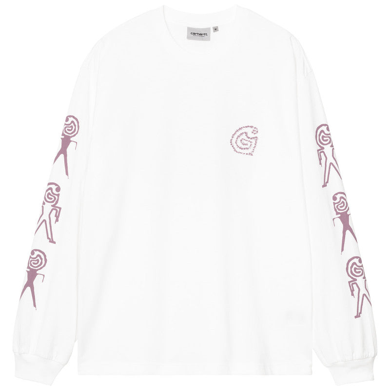 Carhartt WIP Terrestrial T-Shirt White / Pink Fog