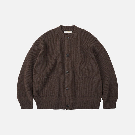 FrizmWorks Heavy Wool Round Cardigan Choco Brown