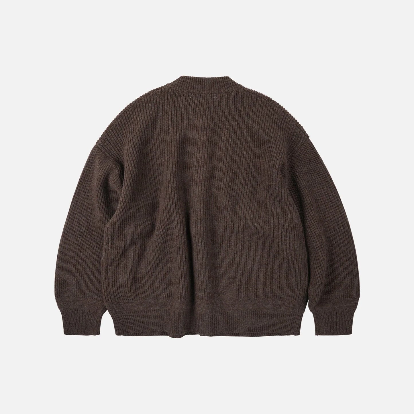 FrizmWorks Heavy Wool Round Cardigan Choco Brown