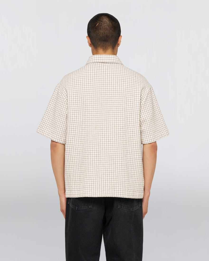 Edwin Zed Shirt - White/Brown