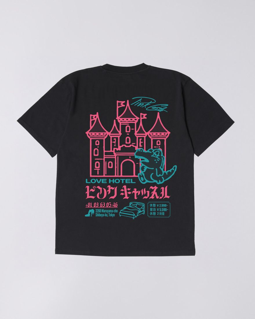 Edwin Pink Castle T-Shirt Black