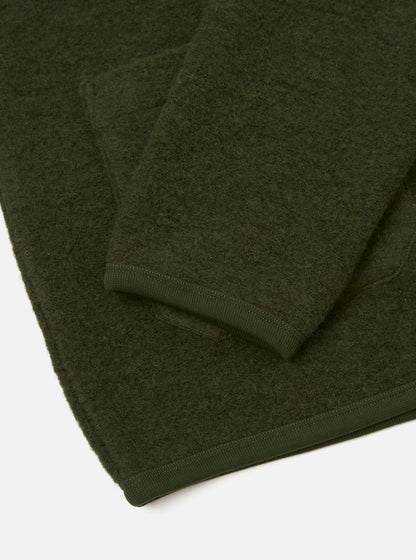 Universal Works Wool Fleece Cardigan - Olive
