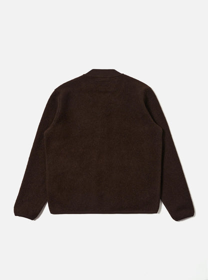 Universal Works Wool Fleece Zip Bomber Brown