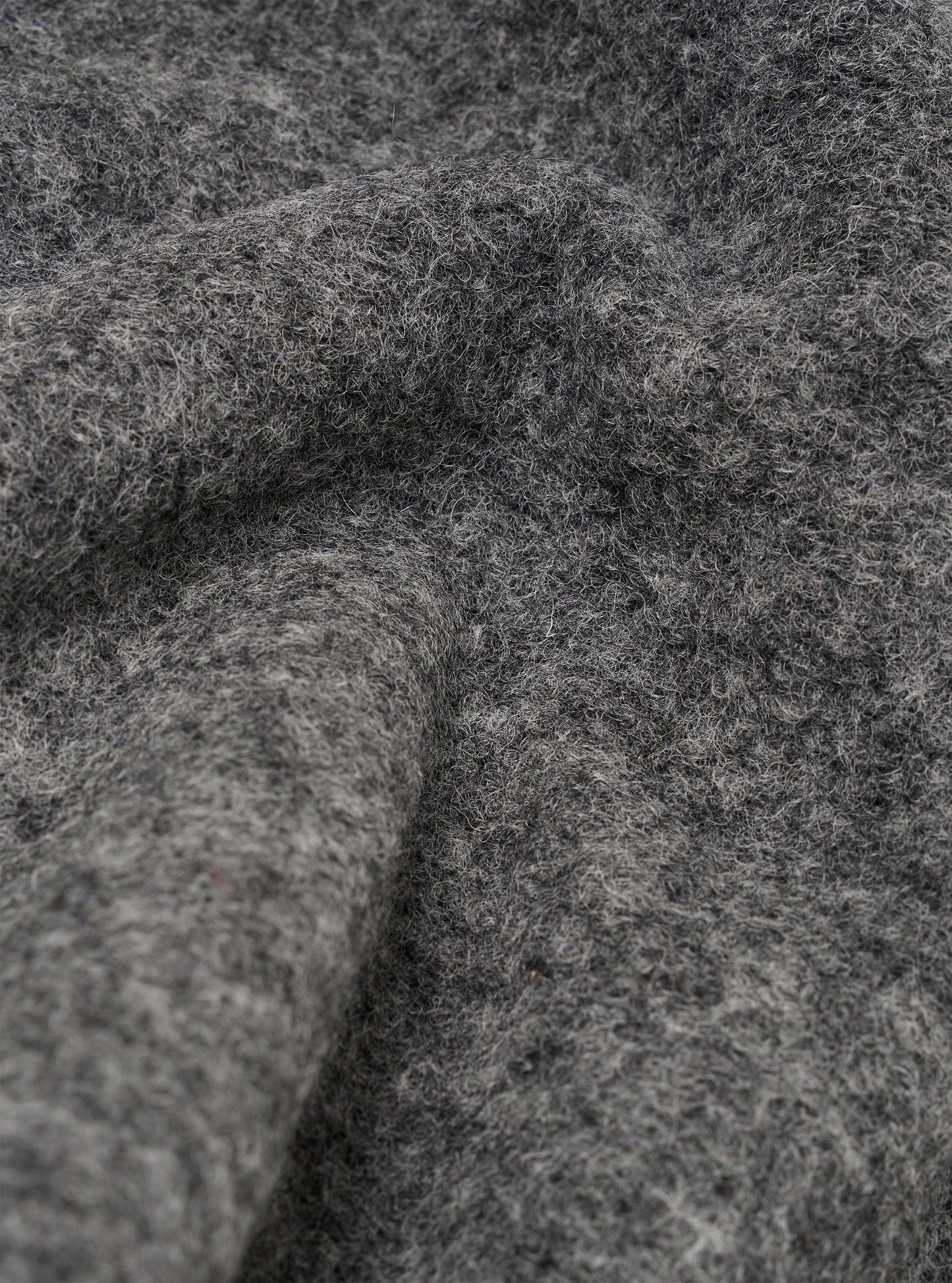 Universal Works Wool Fleece Zip Bomber - Grey Marl