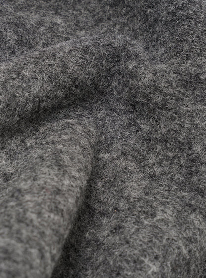 Universal Works Wool Fleece Zip Bomber - Grey Marl