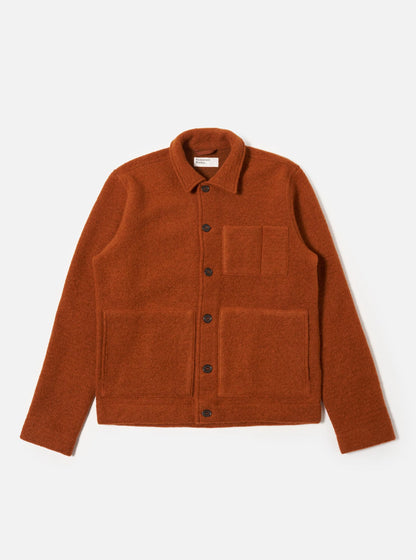 Universal Works Wool Fleece Uniform Jacket Rust