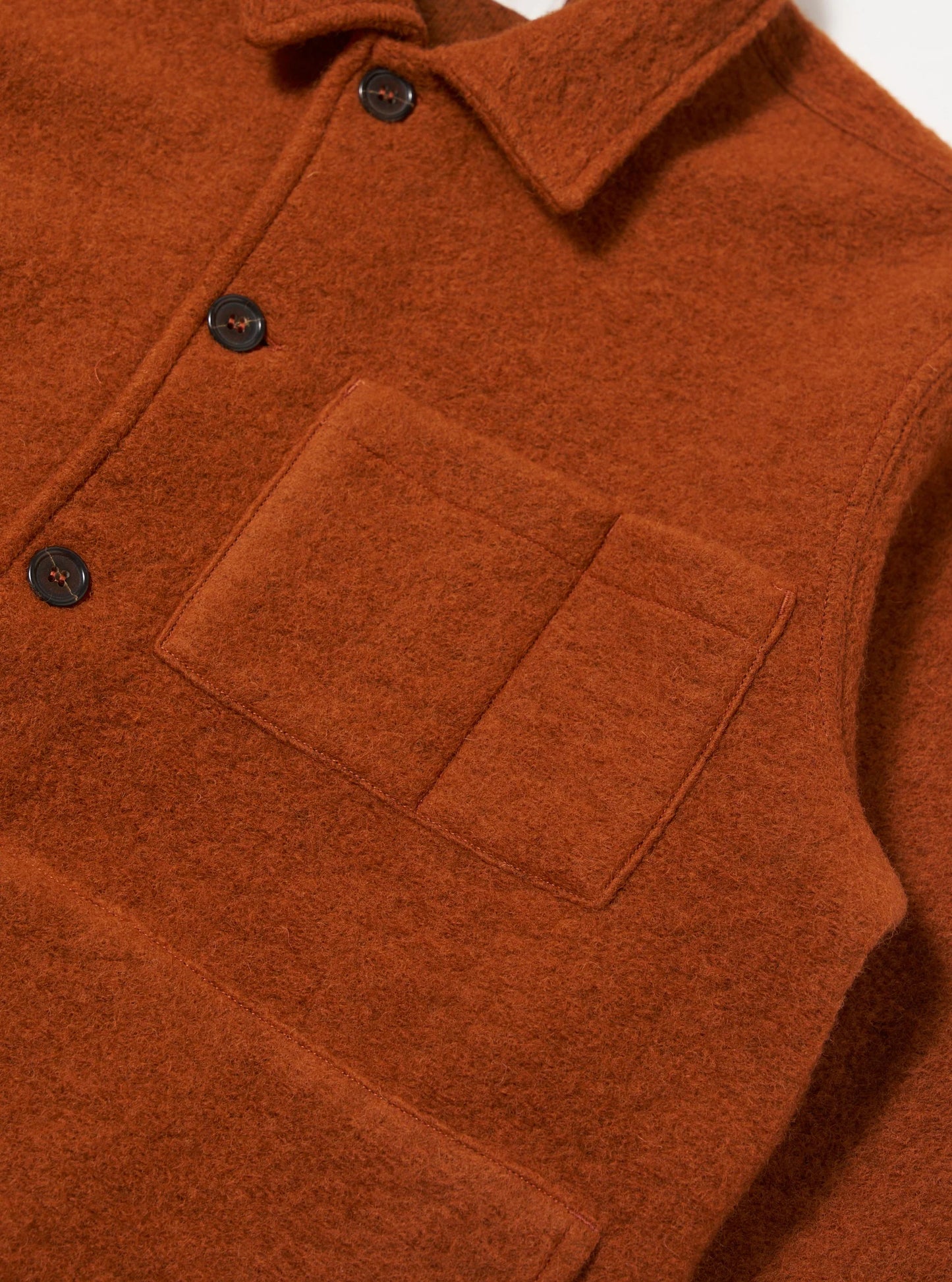 Universal Works Wool Fleece Uniform Jacket Rust