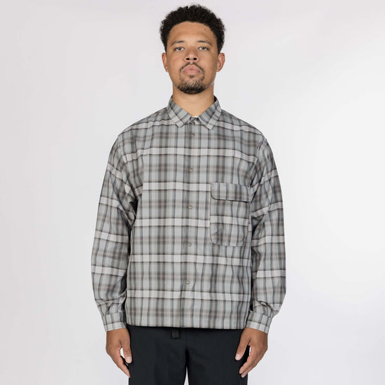 Snow Peak Fade Check Breezy Shirt - Greige