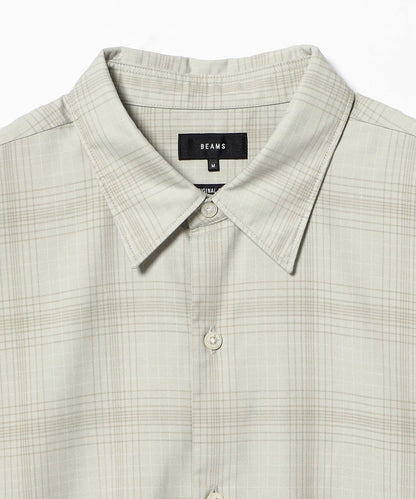 BEAMS Shadow Check Shirt - Ivory