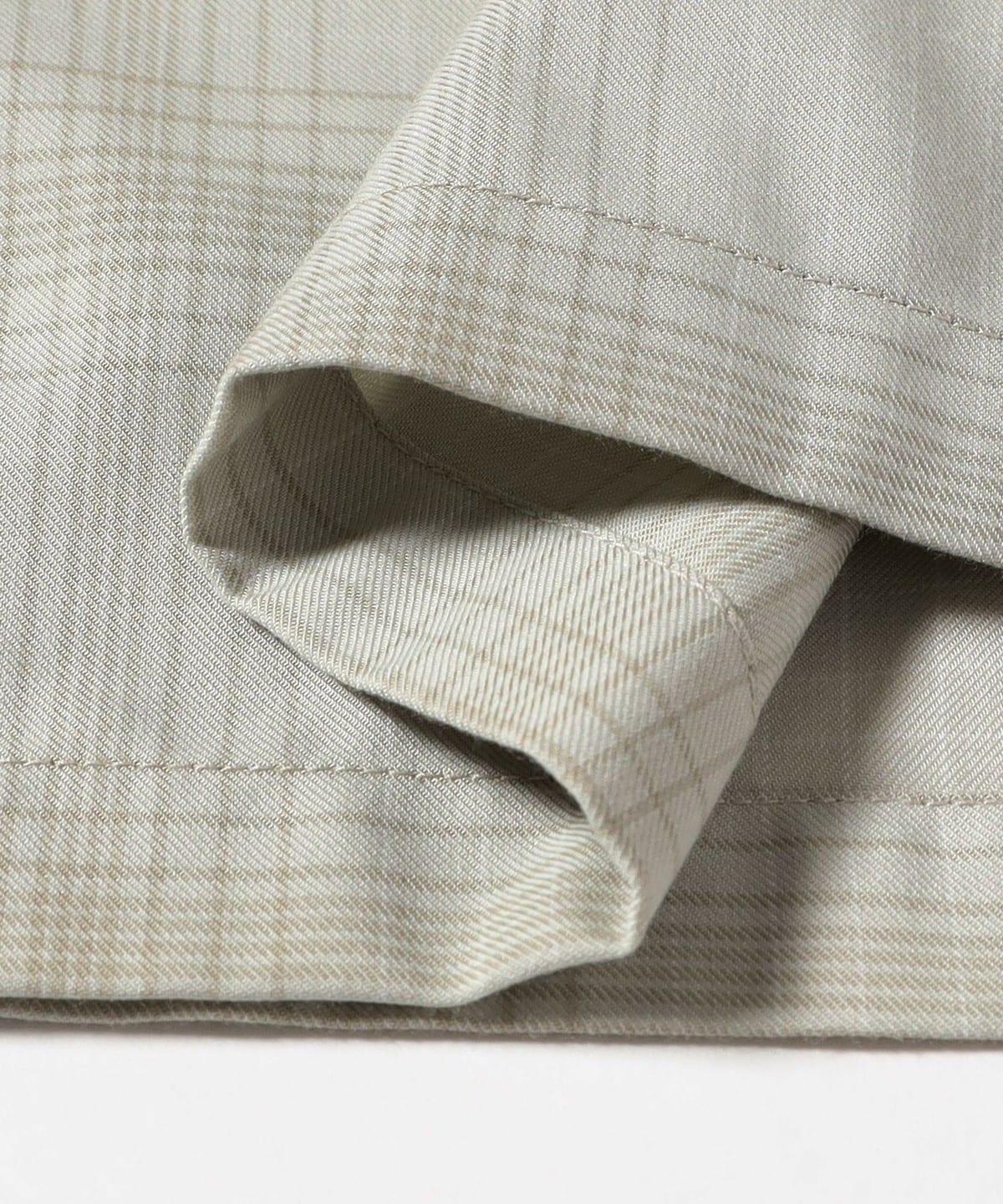 BEAMS Shadow Check Shirt - Ivory
