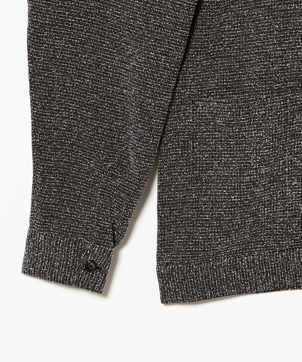 BEAMS Boucle Tweed Shirt - Black