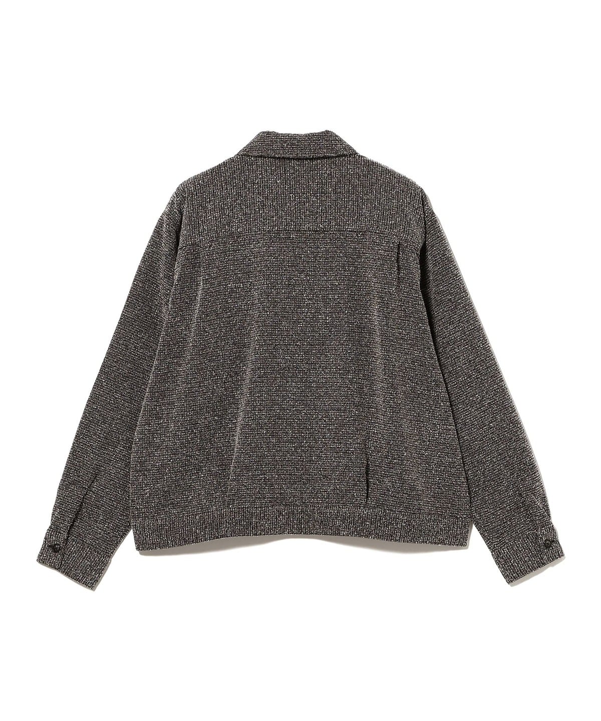 BEAMS Boucle Tweed Shirt - Black