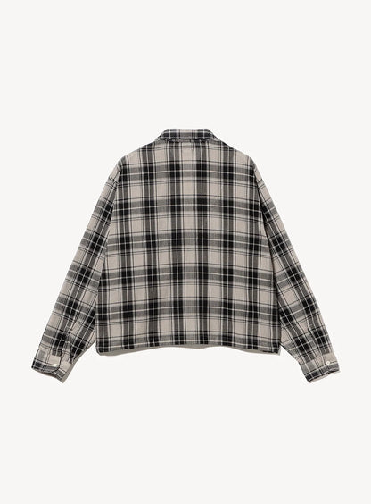 BEAMS Mesh Zip Shirt - Ivory