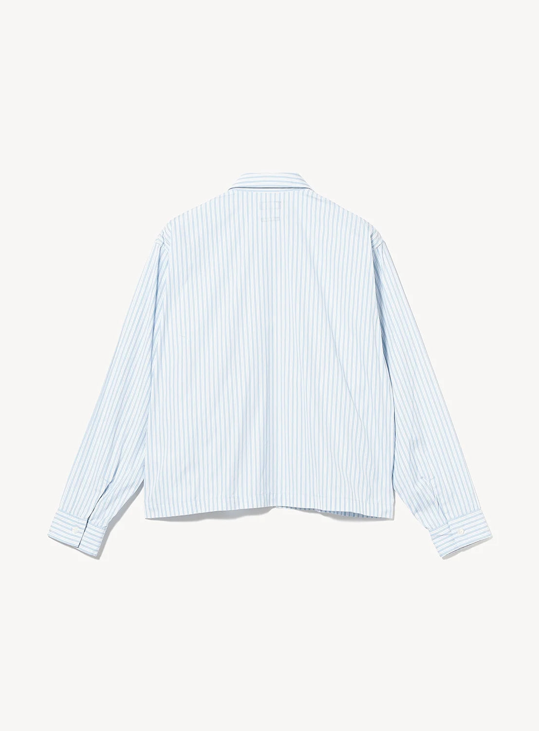 BEAMS Stripe Zip Shirt - White