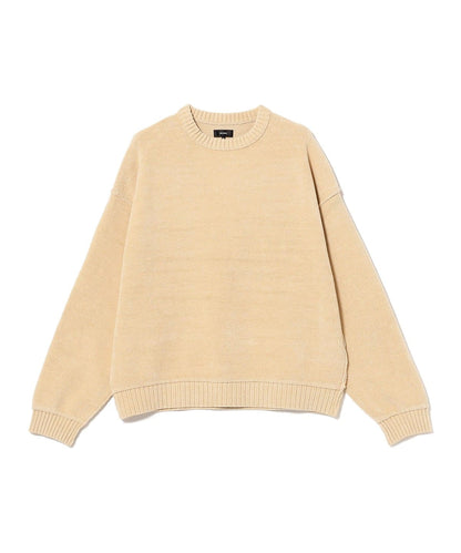 BEAMS 7G Fade Crew Neck Knit - Cream