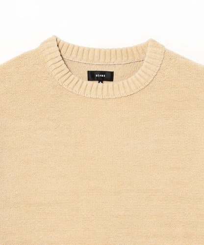 BEAMS 7G Fade Crew Neck Knit - Cream