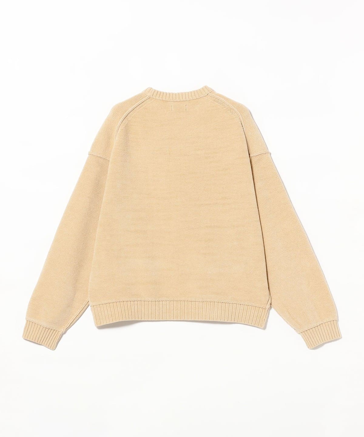 BEAMS 7G Fade Crew Neck Knit - Cream