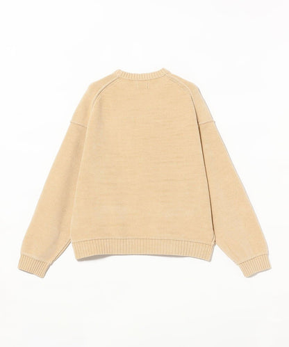 BEAMS 7G Fade Crew Neck Knit - Cream