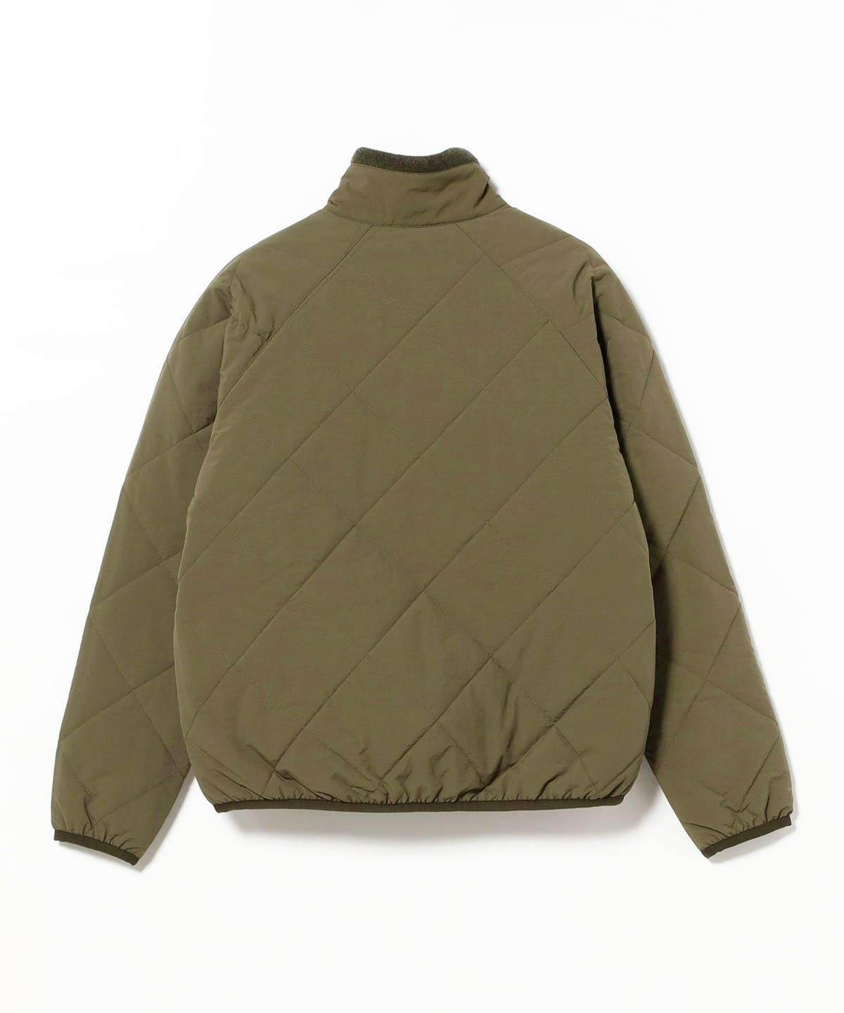BEAMS Quilted Zip Blouson - Olive