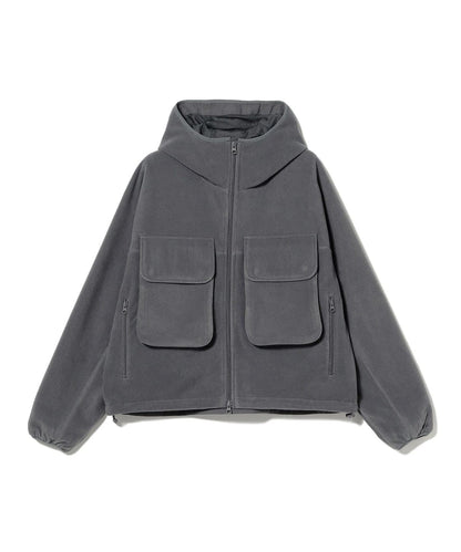 BEAMS Fleece Zip Blouson - Grey
