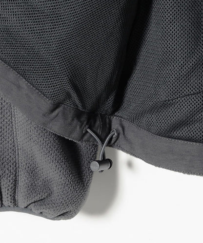 BEAMS Fleece Zip Blouson - Grey