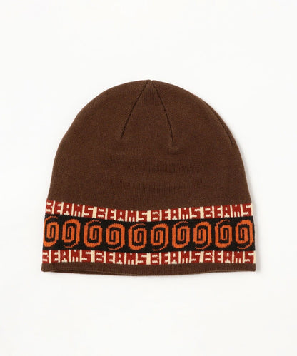 BEAMS Jacquard Single Beanie - Brown