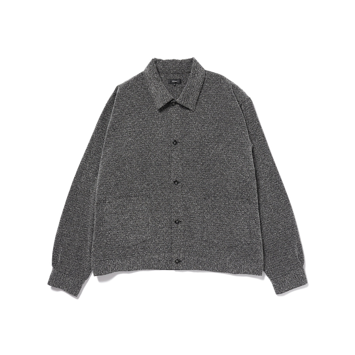 BEAMS Boucle Tweed Shirt - Black