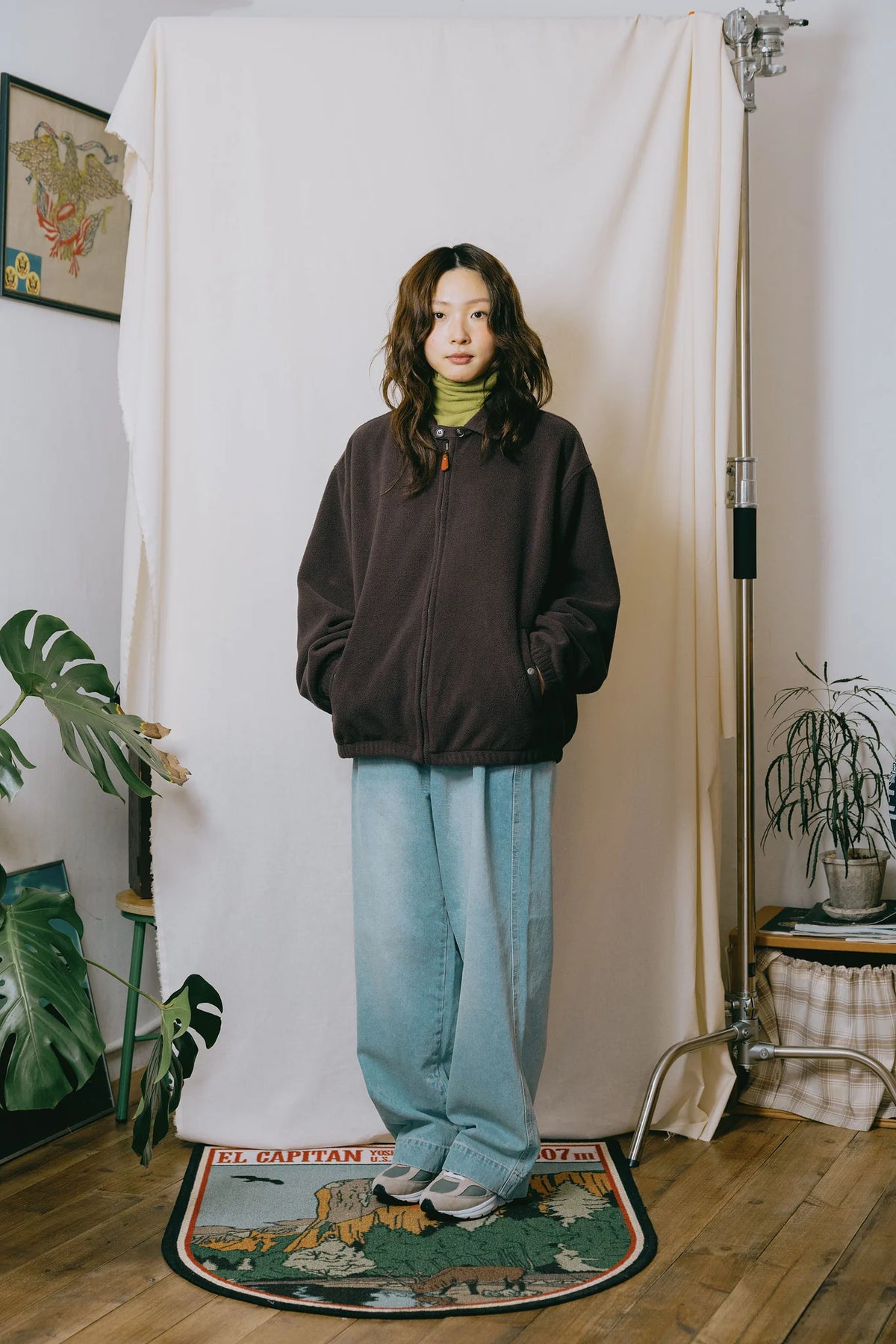 Kappy Designs Fleece Bomber Jacket - Brown